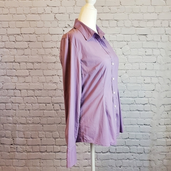 Tommy Hilfiger Button Down Top Lavender Sz. XS - Picture 5 of 6